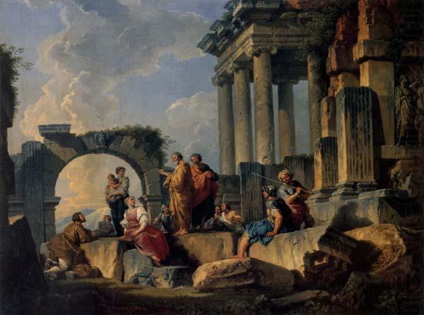 Ruins with Scene of the Apostle Paul Preaching, Panini, Giovanni Paolo
